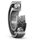 SKF 6210 Z C3 deep groove ball bearing, single shielded, with extra clearance, showing smooth rotation surface and ball design