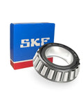 High performance SKF 594 tapered roller bearing with 95.25 mm inner diameter and 36.322 mm width shown with packaging