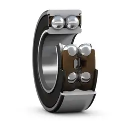SKF 3200 A 2RS1TN9 MT33 Deep Groove Ball Bearing Sealed On Both Sides Rubber Seal displayed with inner structure and seals