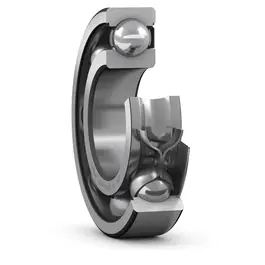SKF 6219 Z Deep Groove Ball Bearing Shielded Radial Bearing 95 mm Bore 170 mm Outer Diameter 27 mm Wide, chrome steel exposed view