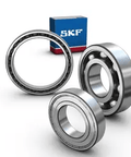 SKF 61912 Deep Groove Ball Bearing for Industrial Machinery, showing three bearings with box, metal design, ideal for motors and pumps