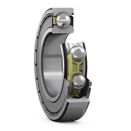SKF E2 6310 2Z C3 Deep Groove Ball Bearing built tough for industrial machinery, showing shielded steel housing and ball design.