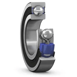 SKF 6004 2RSH W64 Deep Groove Ball Bearing Dual Rubber Seals 20x42x12 mm, cutaway view showing ball and seal detail