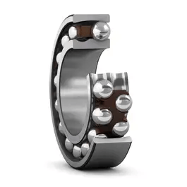 SKF 1202 ETN9 C3 Self Aligning Ball Bearing, durable sealed design, shown from a side angle.