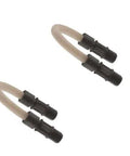 EC30F-2 Compact Peristaltic Pump Tubing Assembly With F Tube And One Quarter Inch Ferrules Two Pack Santoprene Cream Color Tubing
