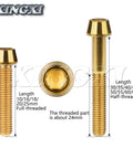 Titanium M6 Allen Head Bolts Taper Head Screws 10mm to 65mm Bike Brake Headset Fasteners Lightweight Corrosion Resistant