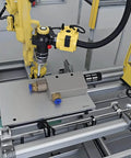 Industrial setup with Pneumatic Vacuum Generator With Silencer For Industrial Automation And Robotics on an aluminum platform.