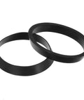 Two black silicone gaskets from Must Have 12 Pack Silicone Sink Drain Gasket Set With Slip Joint Washers And Seal Rings For One And A Half Inch Drain Pipes