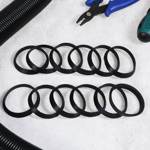 Must Have 12 Pack Silicone Sink Drain Gasket Set With Slip Joint Washers displayed on a concrete surface