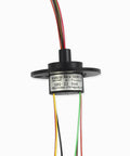 Six Channel Slip Ring With Carbon Brush Conductive Ring, 22Mm Diameter, 250Mm Wire Length, 2A Rating, Gold Contacts