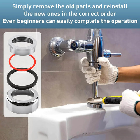 Installing Regal Spud Coupling Assembly F-56-A For Flushometer Valves 1-1/2 Inch by 3 Inch with gasket and friction ring