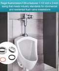 Regal Spud Coupling Assembly For Regal Flushometers Model 0306145 Includes flange, slip joint gasket and friction ring shown with urinal.