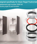 Regal Spud Coupling Assembly For Regal Flushometers Model 0306145, includes flange, slip joint gasket, friction ring, shown in bathroom setting