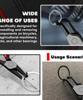 4 Piece Snap Ring Pliers Kit 7 Inch Internal And External Circlip Pliers Set in use for machinery maintenance