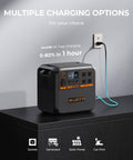 Portable Power Station With 1440Wh LiFePO4 Battery, 1800W Continuous Output, charging via AC outlet, fast charge to 80 percent