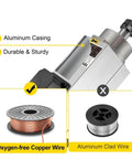 Square Air Cooled CNC Spindle Motor 220V 2.2kW 3kW 4kW aluminum casing with oxygen-free copper wire and ER collet holder