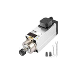 Square Air Cooled Spindle Motor 220V 2.2KW 3KW 4KW Workhorse For Engraving Milling And Grinding With ER20 ER25 Collets And Four Bearings