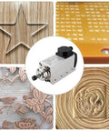 Square Air Cooled CNC Spindle Motor 110V 2.2KW 24000RPM ER20 Collet with engraving samples