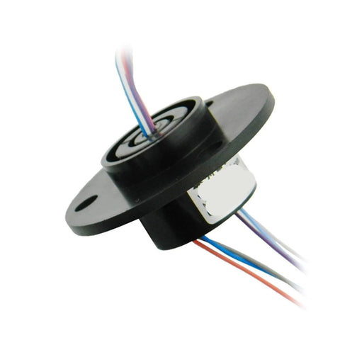 Conductive Slip Ring 6-Way 2A Collector Ring Assembly for Stage Lighting, visible rotary joint with IP51 protection, 200mm lead wire.