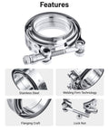 2.0 Inch V Band Clamp With Flange Stainless Steel For Easy Install And Removal with features like welding and flanging craft