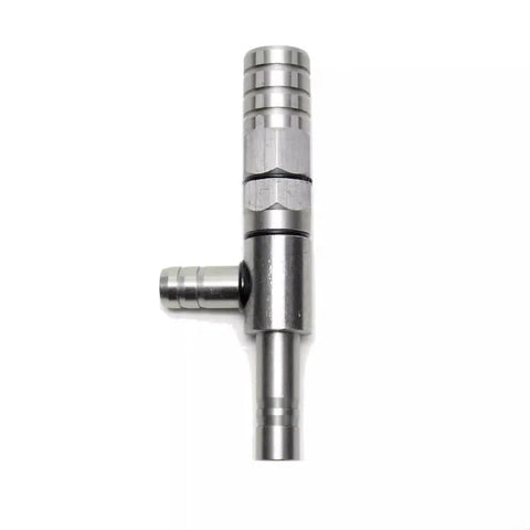 Stainless Steel Venturi Vacuum Pump Water Jet Ejector for lab filtration, front view, compact corrosion-resistant unit.