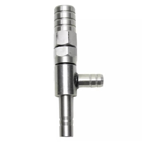 Stainless steel venturi vacuum pump water jet ejector for lab filtration distillation and chemical experiments, front view