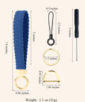 Stretchy Keychain Wristlet For Car Keys With 2 Key Rings And D Ring Comfortable Braided Wrist Lanyard Unisex Key Holder