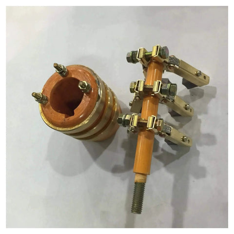 Three Way Conductive Slip Ring For Rotary Power Transfer, Inner Diameters 25 30 35 Mm, Outer Diameter 58 Mm, Height 61 Mm