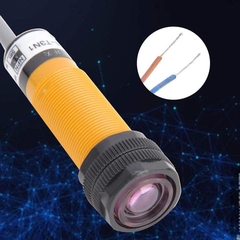 Close-up of Through Beam Photoelectric Sensor 5 Pair NPN Normally Open, 6-36V DC, 300mA, in durable ABS tough shell
