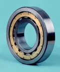 GEN A-0330-WB-17 HYATT traction motor bearing showing single row angular contact for axle and radial load support.