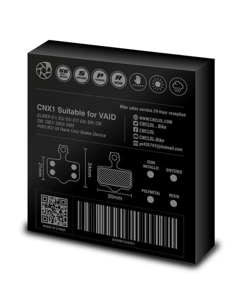 Packaging for Trail Ready Disc Brake Pads For Mountain Bikes With Resin Kevlar Ceramic Blend And 25 To 30 Percent Fine Metal Fibers