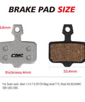 Trail Ready Disc Brake Pads For Mountain Bikes With Resin Kevlar Ceramic Blend And 25 To 30 Percent Fine Metal Fibers size details