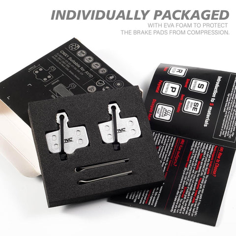 Individually packaged Trail Ready Disc Brake Pads for mountain bikes with Resin Kevlar Ceramic blend, compatible with Elixir and SRAM models