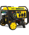 Tri Fuel 5000 Watt Electric Start Portable Generator RV Ready With CO Shield; runs on gas, propane, or natural gas.