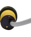 Close-up of Two Pack NPN NO Diffuse Infrared Photoelectric Switch Sensor Adjustable Detect Distance, yellow sensor with cable