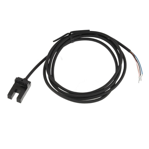 U Shape Photoelectric Sensor Switch With 5mm Sensing Distance, DC 5 to 24V, SX673, NPN Output, coiled cable view
