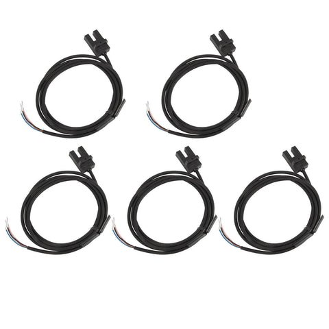 Set of 5 U Shape Photoelectric Sensor Switches with 5mm Sensing Distance, DC 5 to 24V, NPN Output, Slot Type for Automation and Conveyor Lines