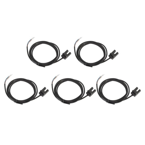 5pcs pack of U Shape Photoelectric Sensor Switch With 5mm Sensing Distance, DC 5 to 24V, SX673, NPN Output, slot type for automation.