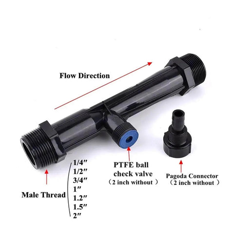 Venturi Water Ejector Mixer 2 Inch UPVC Dope Gas Liquid Fertilizer Applicator For Aquarium Fish Tank And Garden Irrigation Pipe Fittings