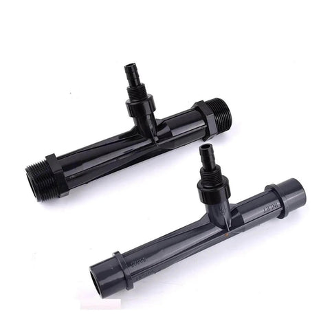 Venturi Water Ejector Mixer 2 Inch UPVC Dope Gas Liquid Fertilizer Applicator For Aquarium Fish Tank And Garden Irrigation Pipe Fittings Dark Gray Black