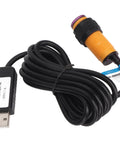 USB Infrared Photoelectric Switch Reflective Sensor for Gaming setup with orange and black cable