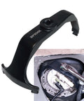 Universal Gas Tank Lock Ring Tool for Fuel Pump Sender Removal and Installation, shown close-up on fuel pump assembly
