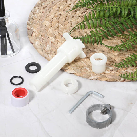 Four In One Tub Spout Adapter Kit For Slip Fit Bathtub Faucets with Diverter Repair Kit And Assembly Tool on display