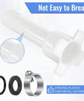 Four In One Tub Spout Adapter Kit For Slip Fit Bathtub Faucets, Universal Half Inch Copper Pipe And Three Quarter Inch IPS Connections, plastic and metal materials shown