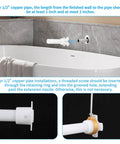 Four In One Tub Spout Adapter Kit for Slip Fit One Half Inch Copper Pipe and One Half Inch IPS installation guide