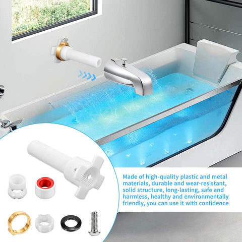 Four In One Tub Spout Adapter Kit For Slip Fit One Half Inch Copper Pipe And One Half Inch IPS And Three Quarter Inch IPS in use