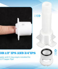 Four In One Tub Spout Adapter Kit For Slip Fit One Half Inch Copper Pipe And One Half Inch IPS And Three Quarter Inch IPS with visible parts