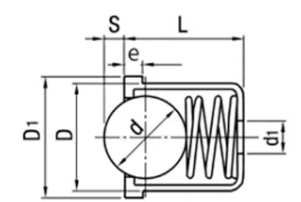 3mm x 4mm Press Fit Plastic Spring Ball Plunger - POM Ball dimensions with labels for proper sizing.