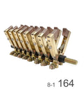 V Shape Carbon Brush Holder Assembly Eight Pack For 8 Way Slip Ring Motor 6x12 Copper Brushes Front View