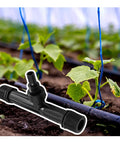 2 Pack 1 Inch Venturi Fertilizer Injectors For Irrigation Systems, Black Plastic Water Mixer Tube in garden with drip irrigation
